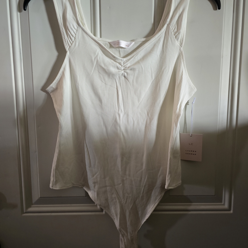 LC Lauren Conrad Ruched Front Bodysuit